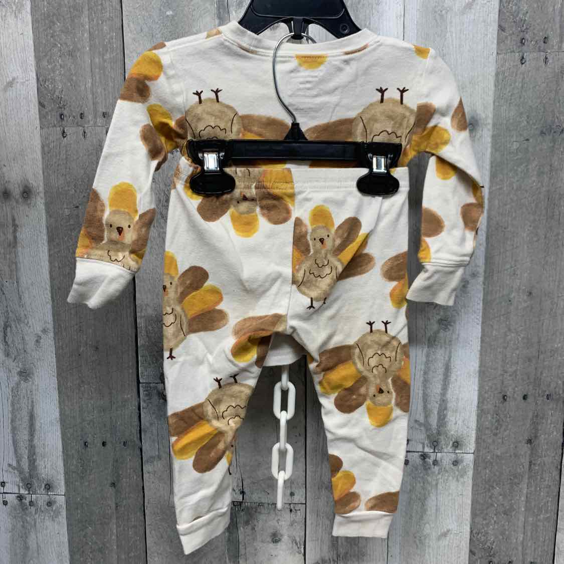 Size 18 Months Ivory Print Child of Mine 2pc PJs