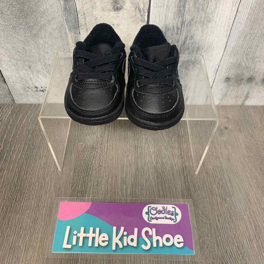 Size 1 Black Sport Brand Sneakers