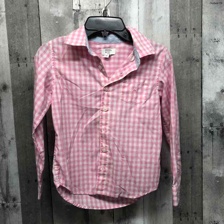Size 7 Pink Crown & Ivy LS Button Up