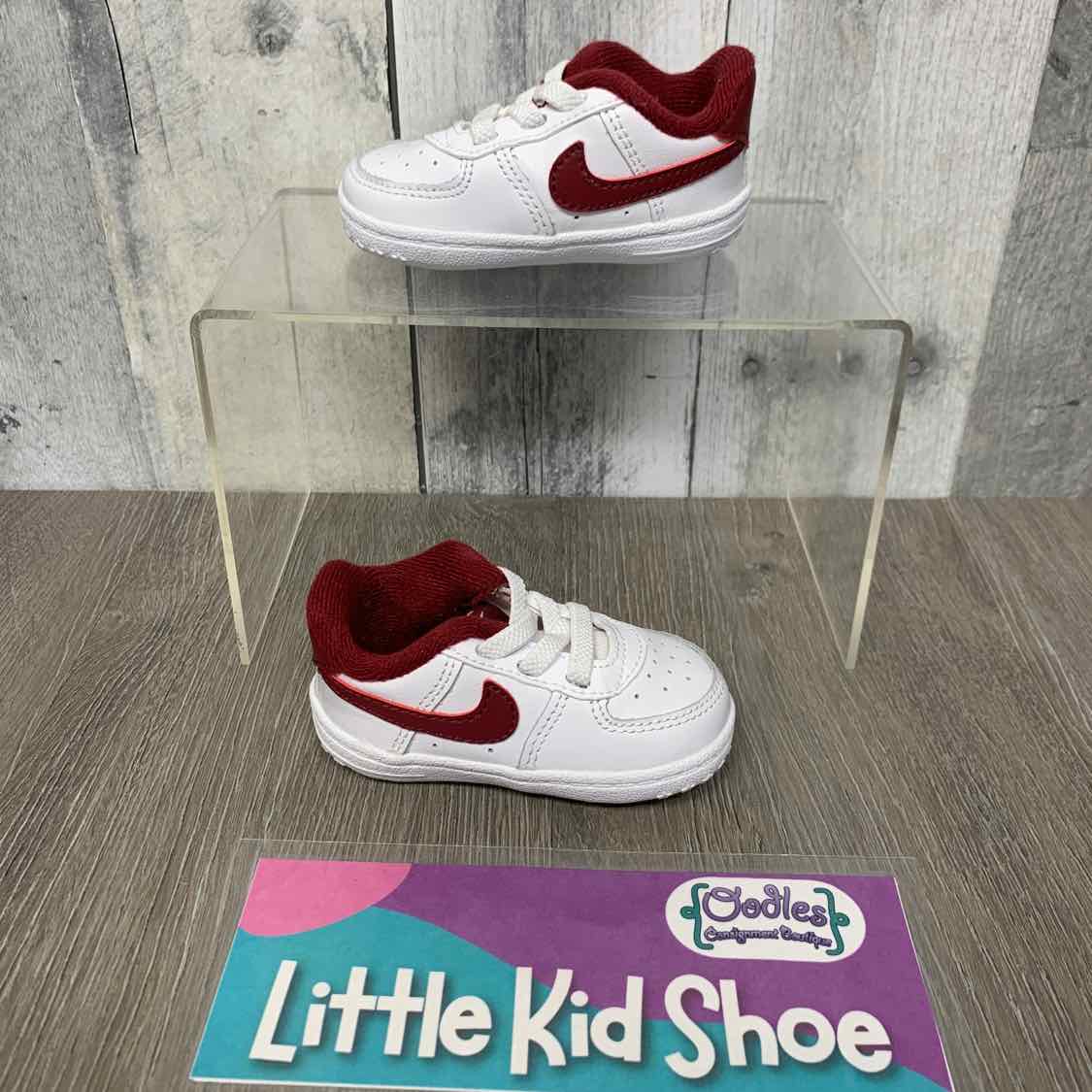 Size 2 White/Red Sport Brand Soft Sole Shoes