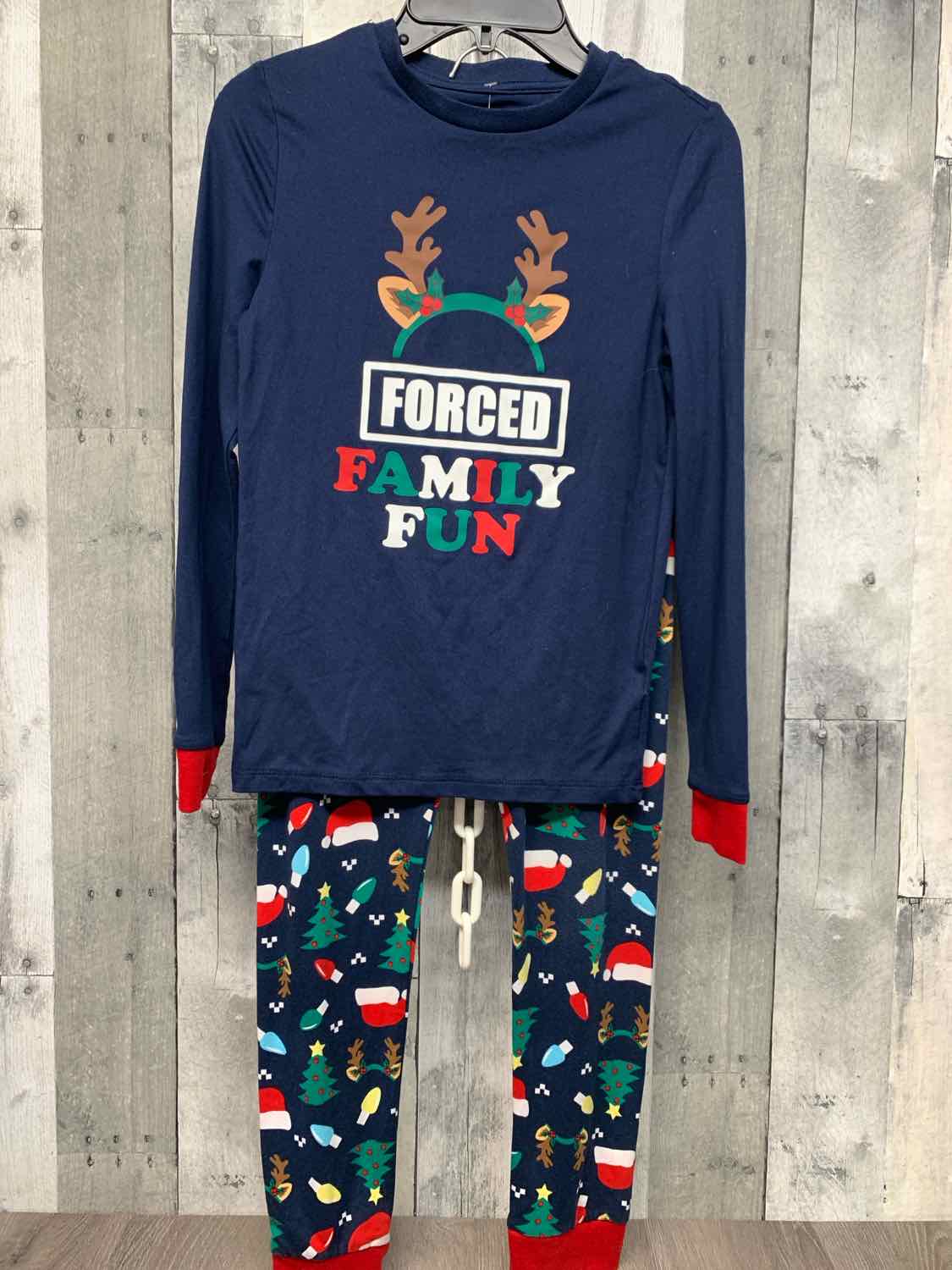 Size 10 Navy Holiday Brands 2pc PJs
