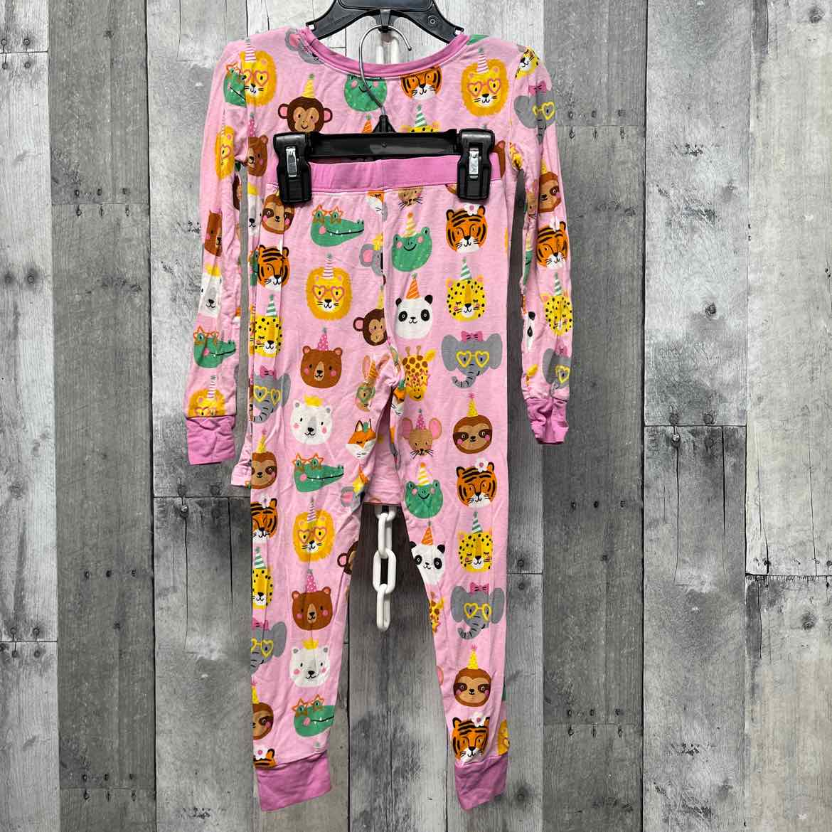 Size 3T Pink Print Little Sleepies 2pc PJs