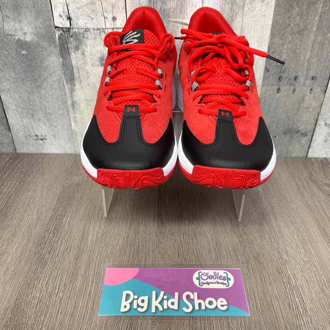 Size 5 Red/Black Sport Brand Sneakers