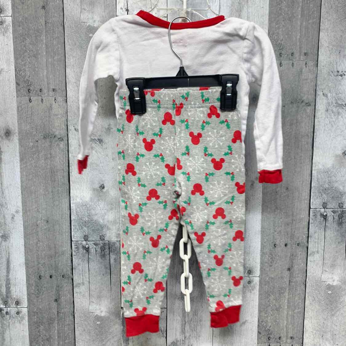 Size 3T Gray/White Disney 2pc PJs