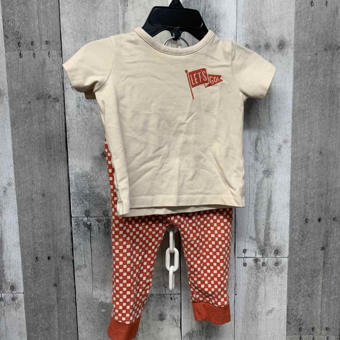 Size 3-6 Months White/Red Cat & Jack Shirt/Pants
