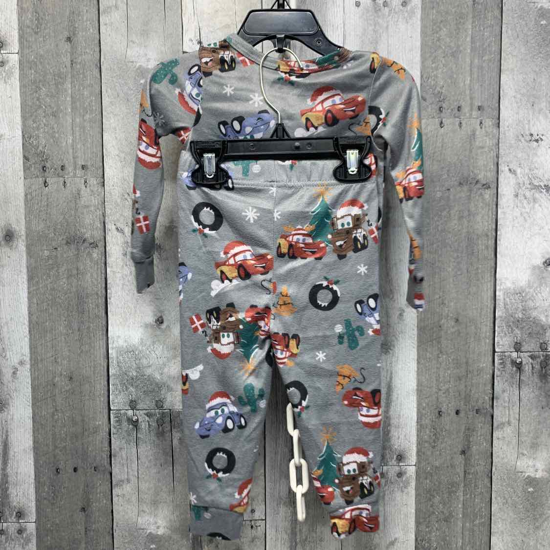 Size 2T Gray Print Disney 2pc PJs