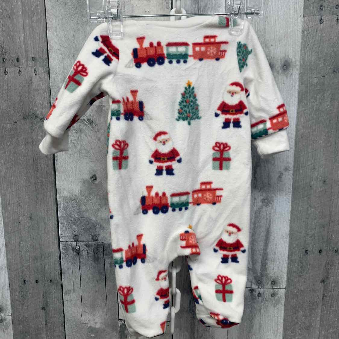 Size Newborn White/Red Just One You Footy PJs