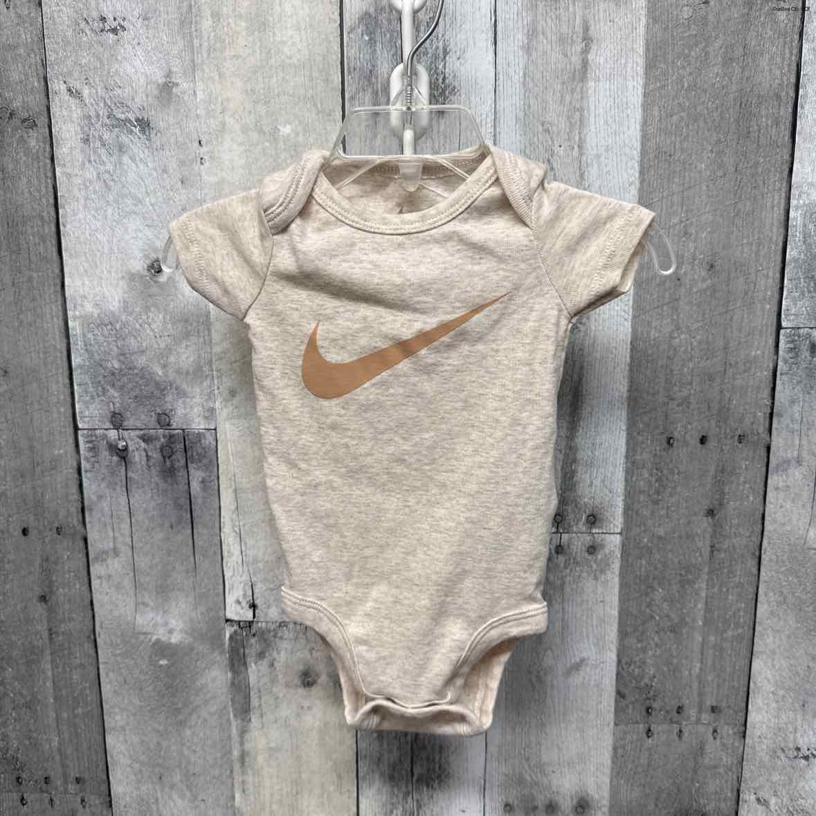 Size 0-6 Months Tan Graphic Sport Brand Bodysuit