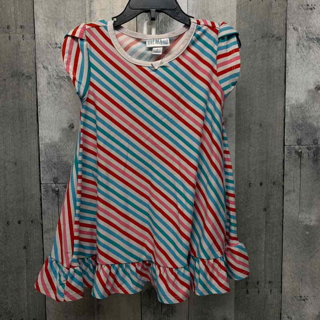 Size 2 Blue/Red B Brand Dress - Knit - OodlesCB