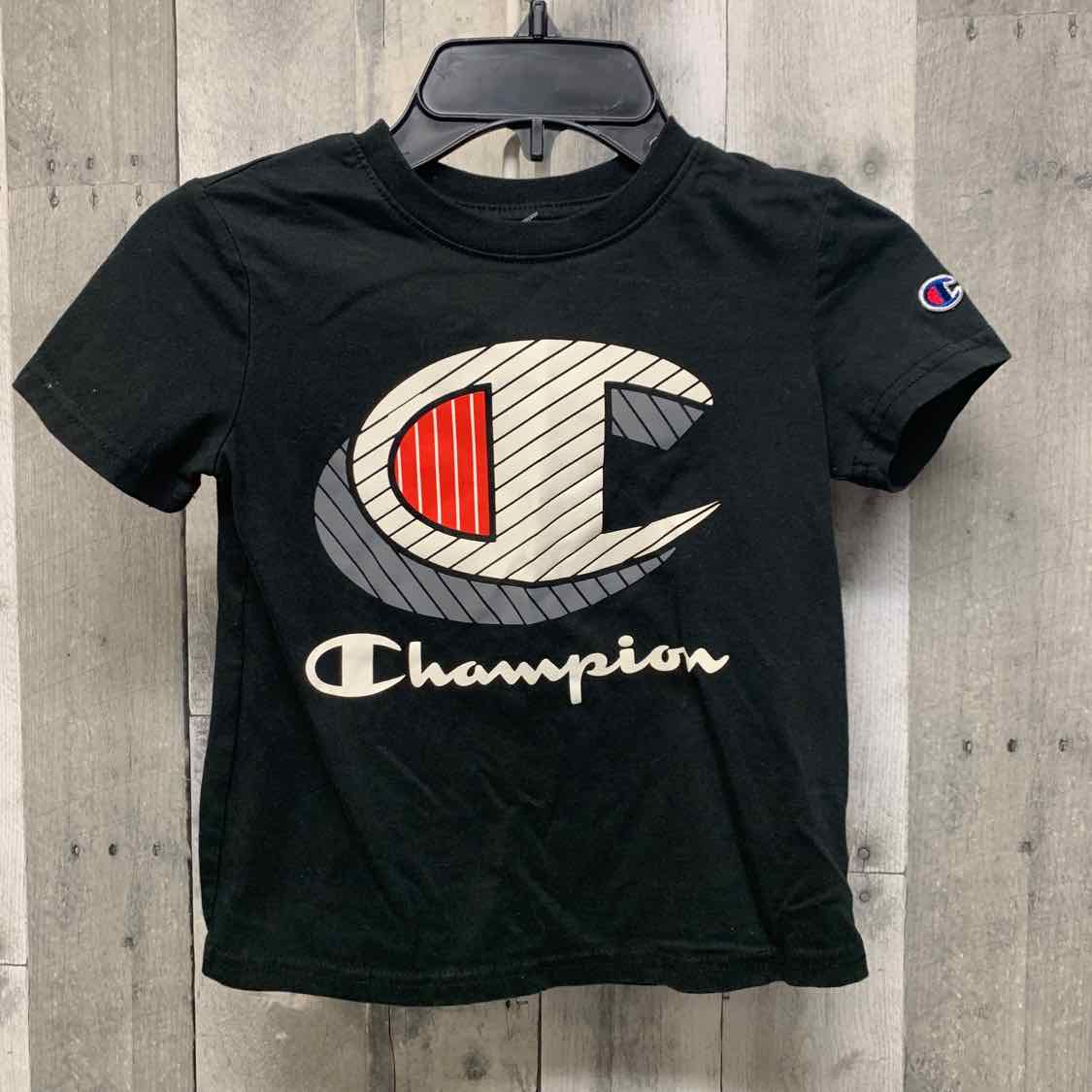 Size 5 Black Champion T Shirt - OodlesCB