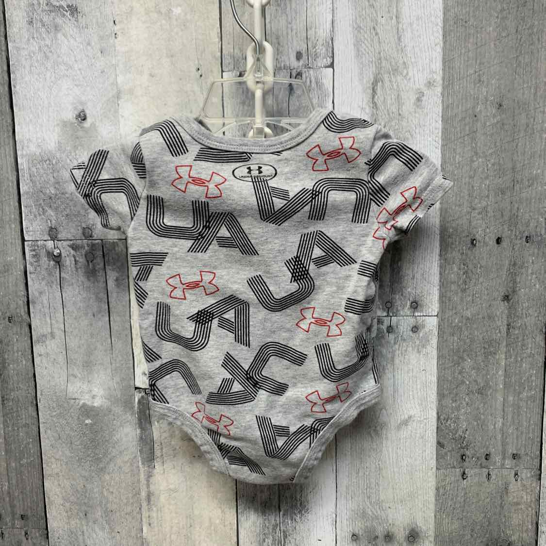 Size 3-6 Months Gray Print Sport Brand Bodysuit