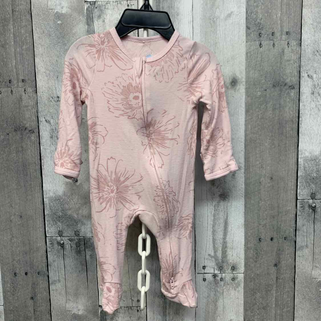 Size Newborn Pink Graphic Cloud Island Footy PJs