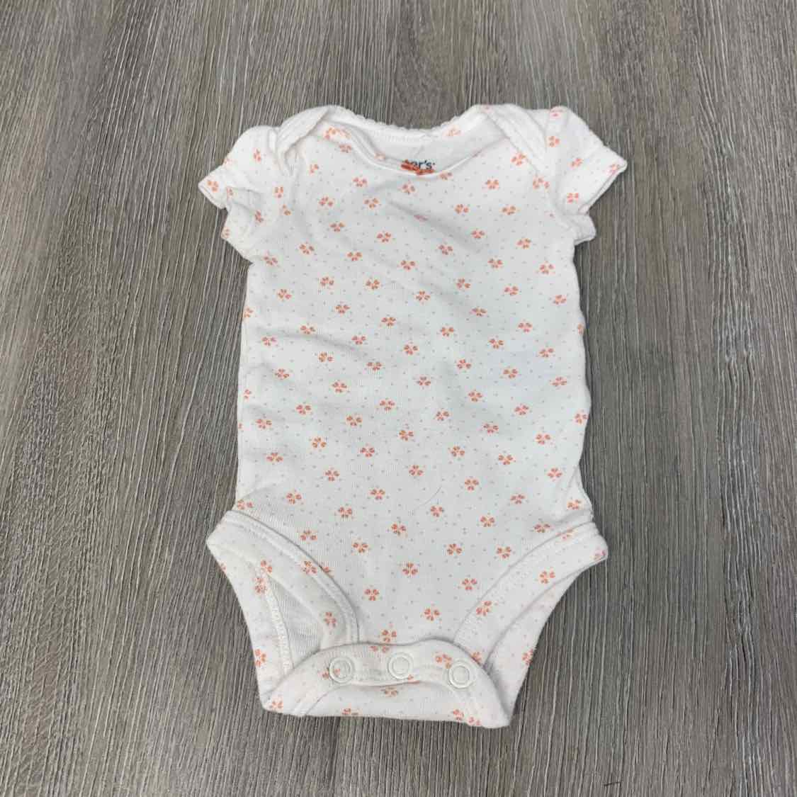 Size Preemie White/Pink Carter's Bodysuit