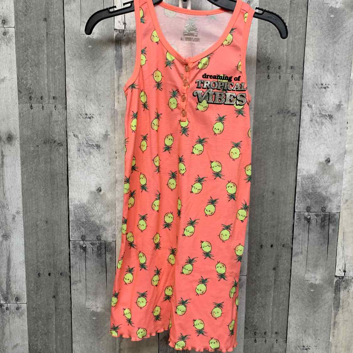 Size 8 Pink/Yellow Justice Nightgown