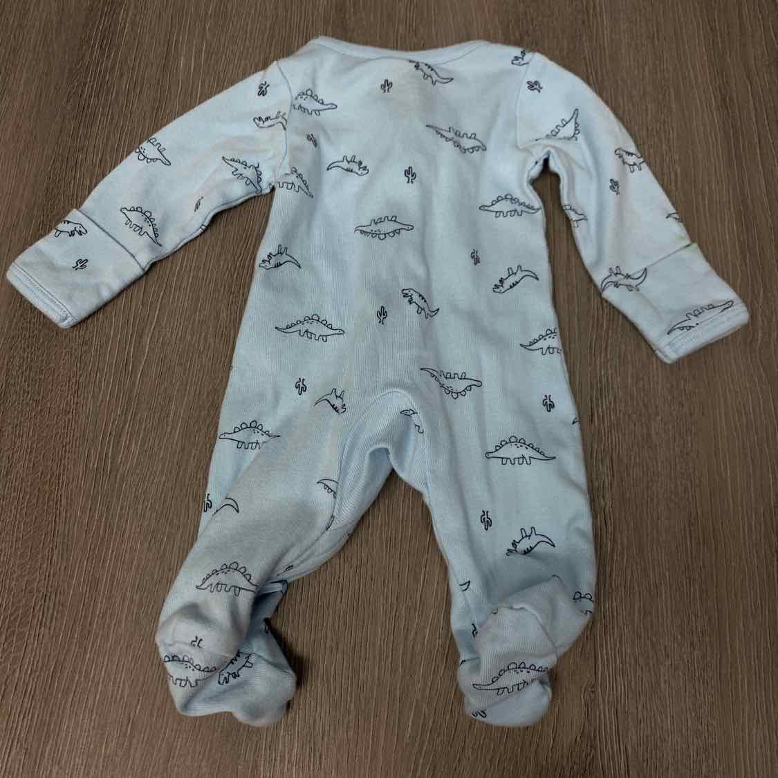 Size Preemie Blue Print Child of Mine Footy PJs
