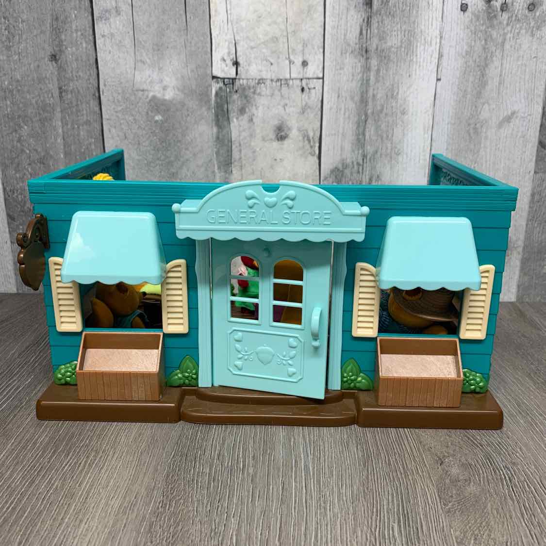 lil woodzeez Teal/Brown Misc Playset