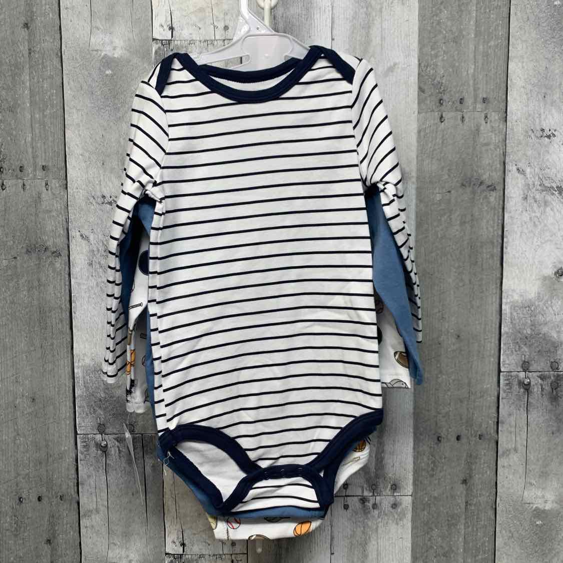 Size 18 Months White/Blue B Brand Bodysuit