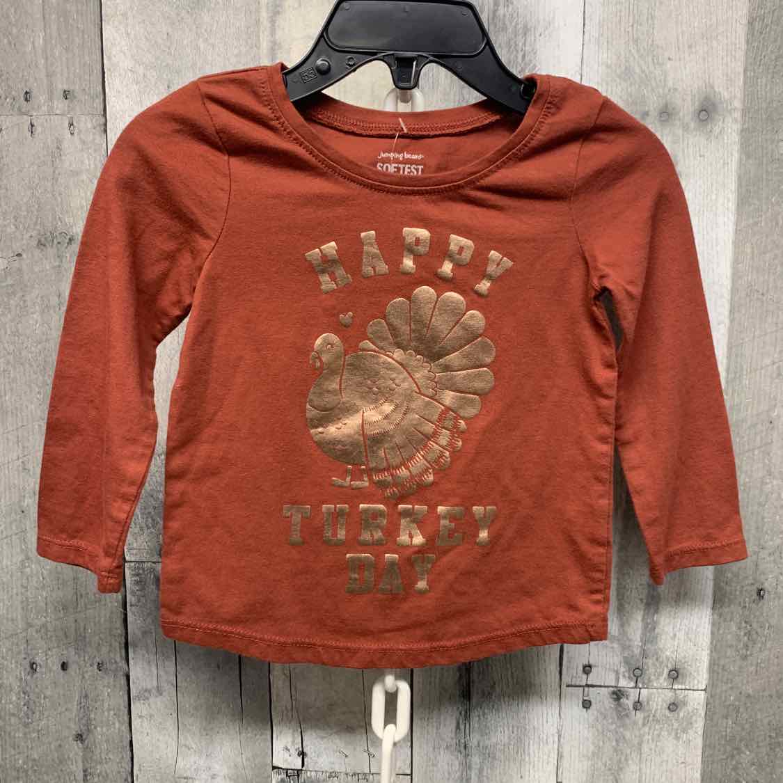 Size 18 Months Brown Graphic Jumping Beans Long Sleeve Shirt
