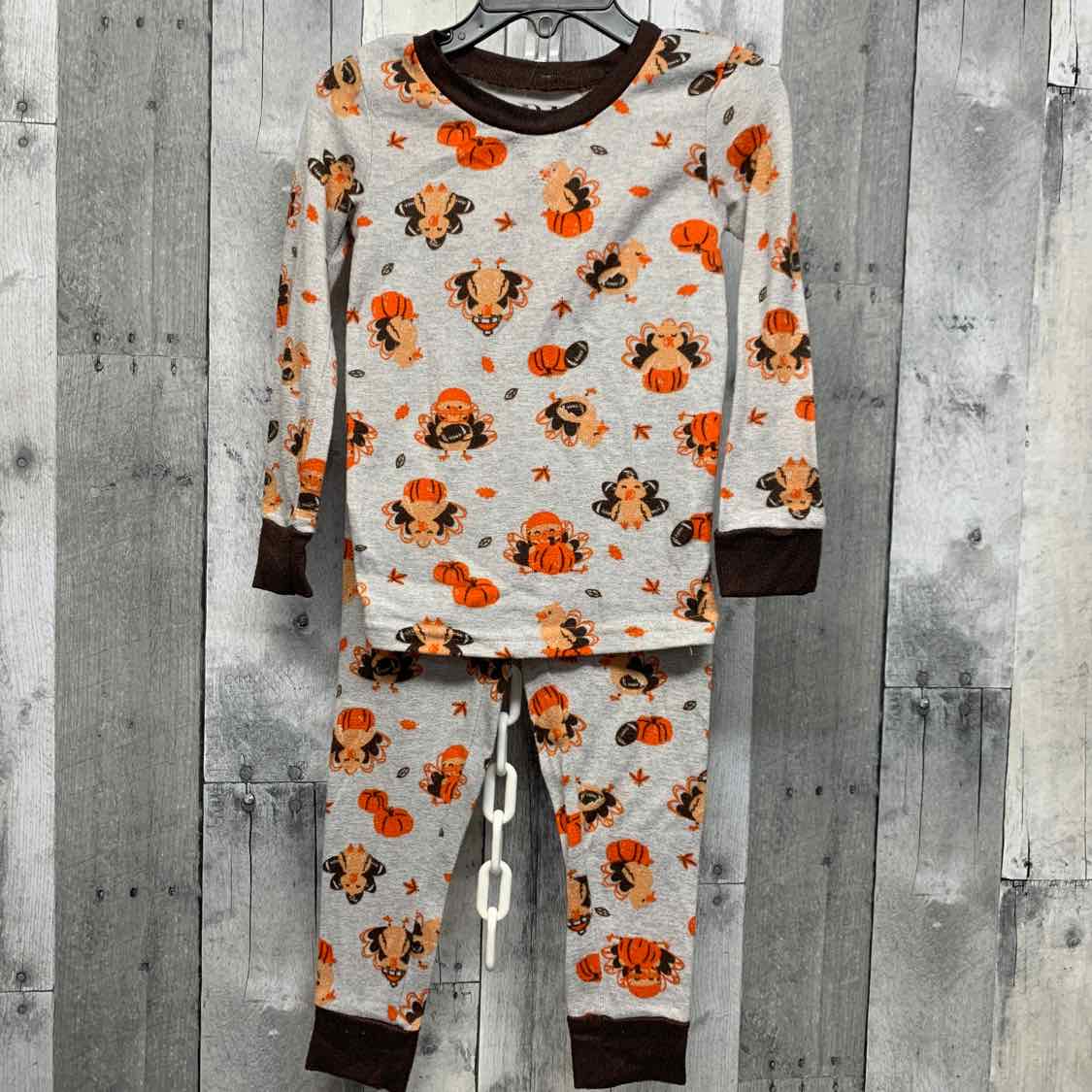 Size 3T Gray Print B Brand 2pc PJs