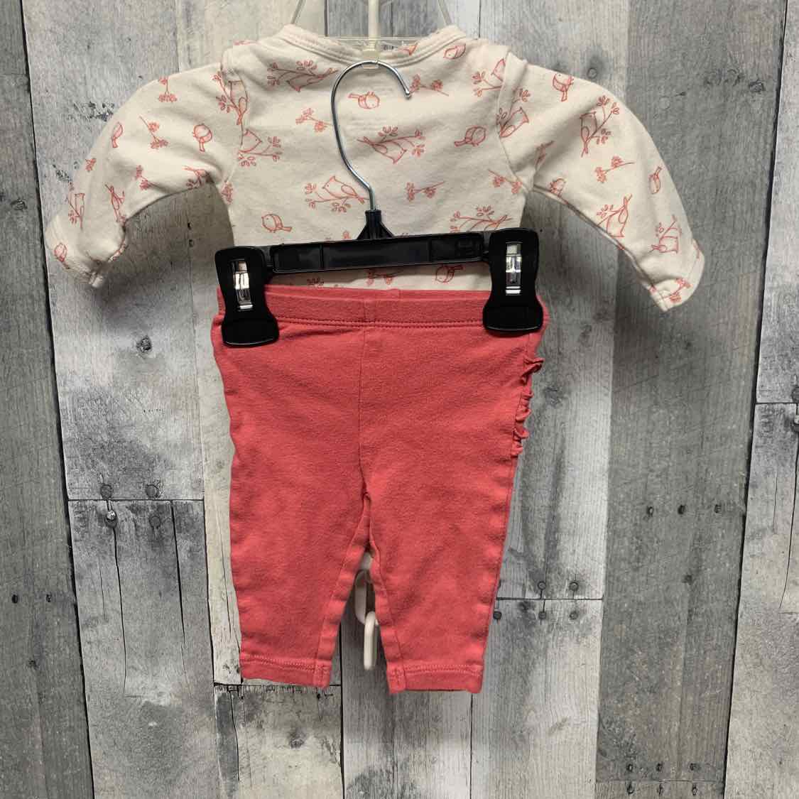 Size 3 Months White/Pink Just One You Shirt/Pants