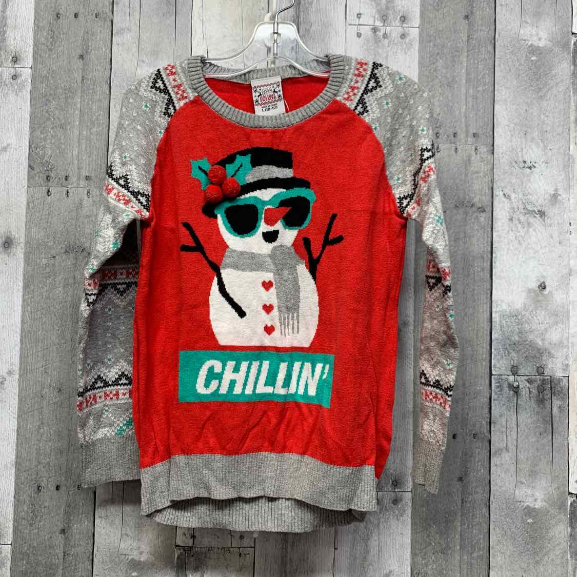 Size 10/12 Red/Gray Holiday Brands Sweater