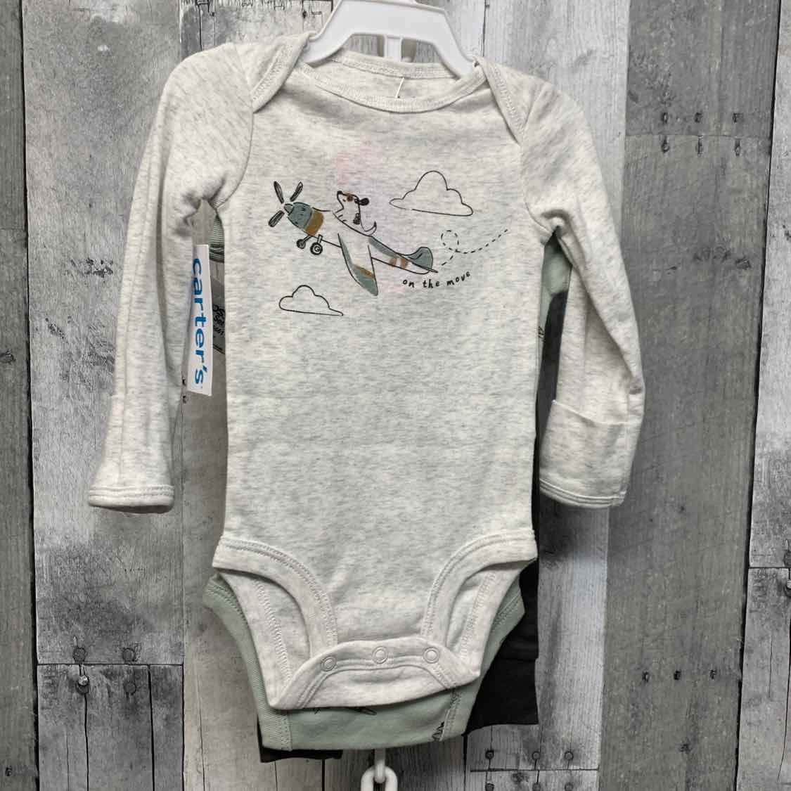 Size 3 Months Gray/Green Carter's Shirt/Pants