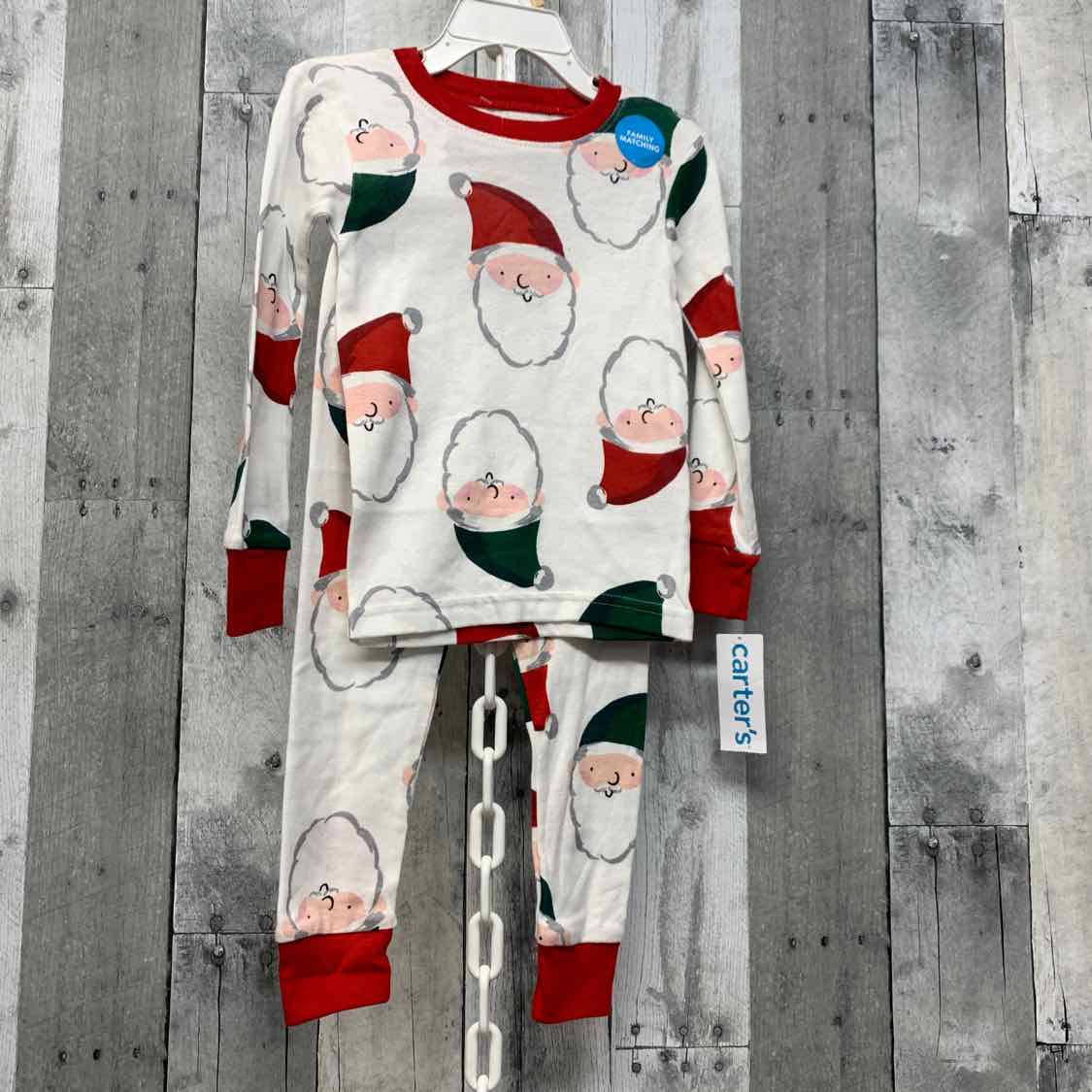 Size 2T White Print Carter's 2pc PJs