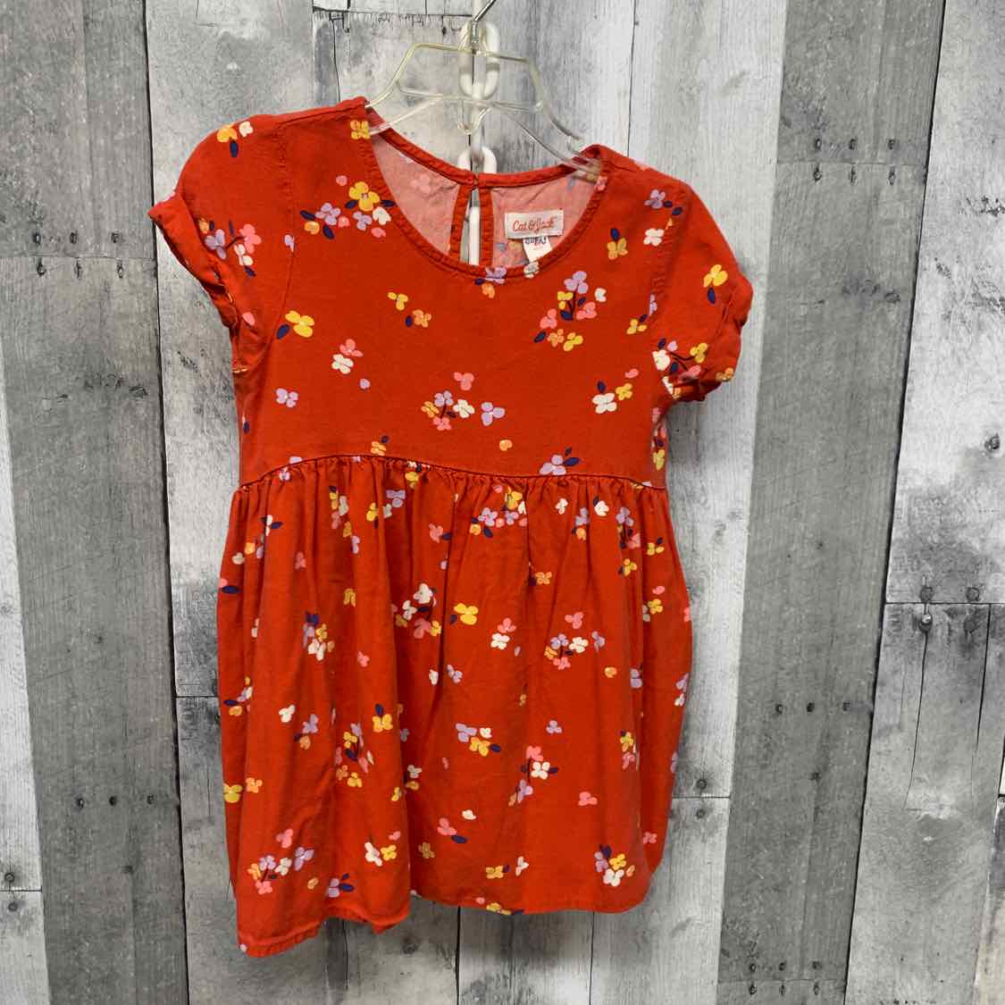 Size 4T Red Print Cat & Jack Dress - Knit