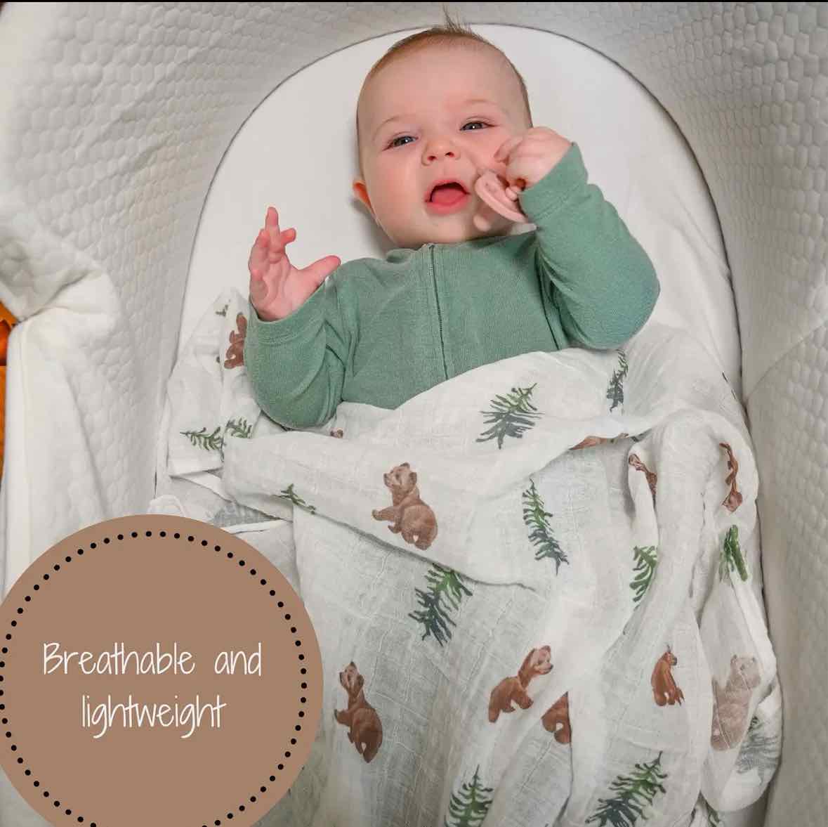 LollyBanks Baby Bear Receiving Blanket