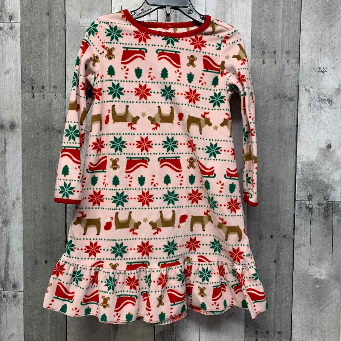 Size 2/3 Pink/Red Carter's Nightgown