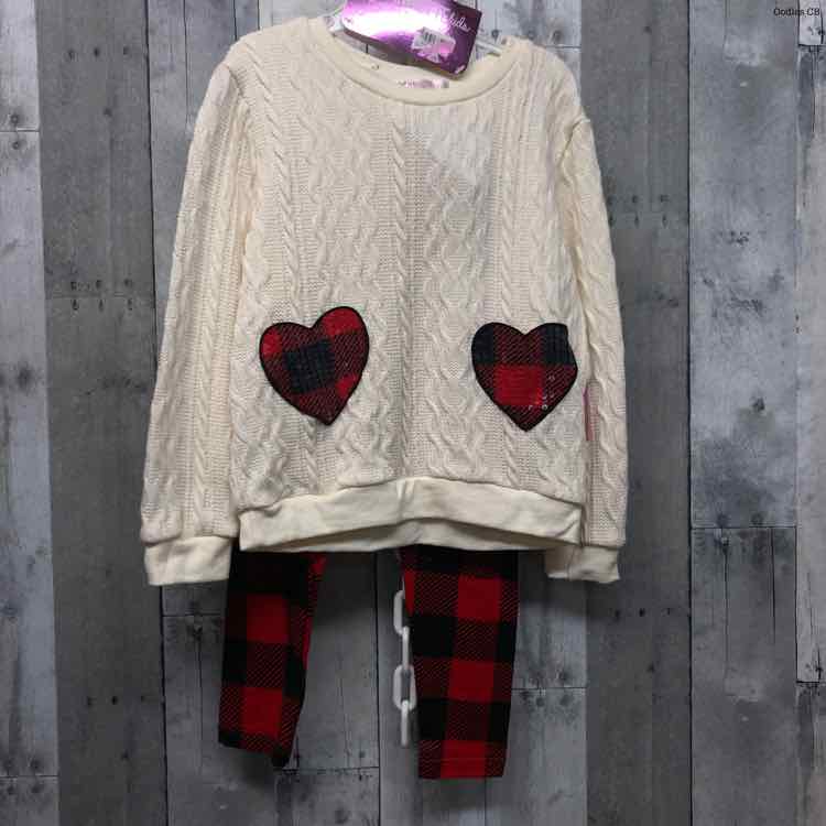 Size 5T Ivory/Red Nannette Jacket/Pants