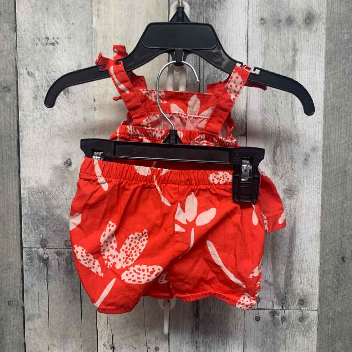 Size Newborn Red/White Carter's Shirt/Shorts