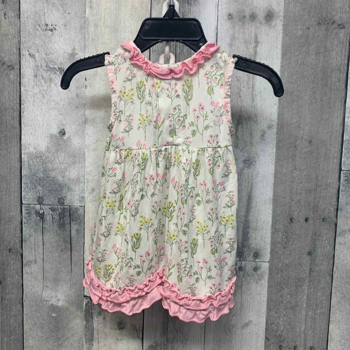 Size 6-9 Months White/Pink Boutique Brand Dress