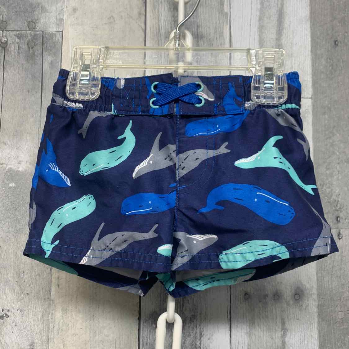 Size 6-9 Months Blue Print Cat & Jack Swim Trunks