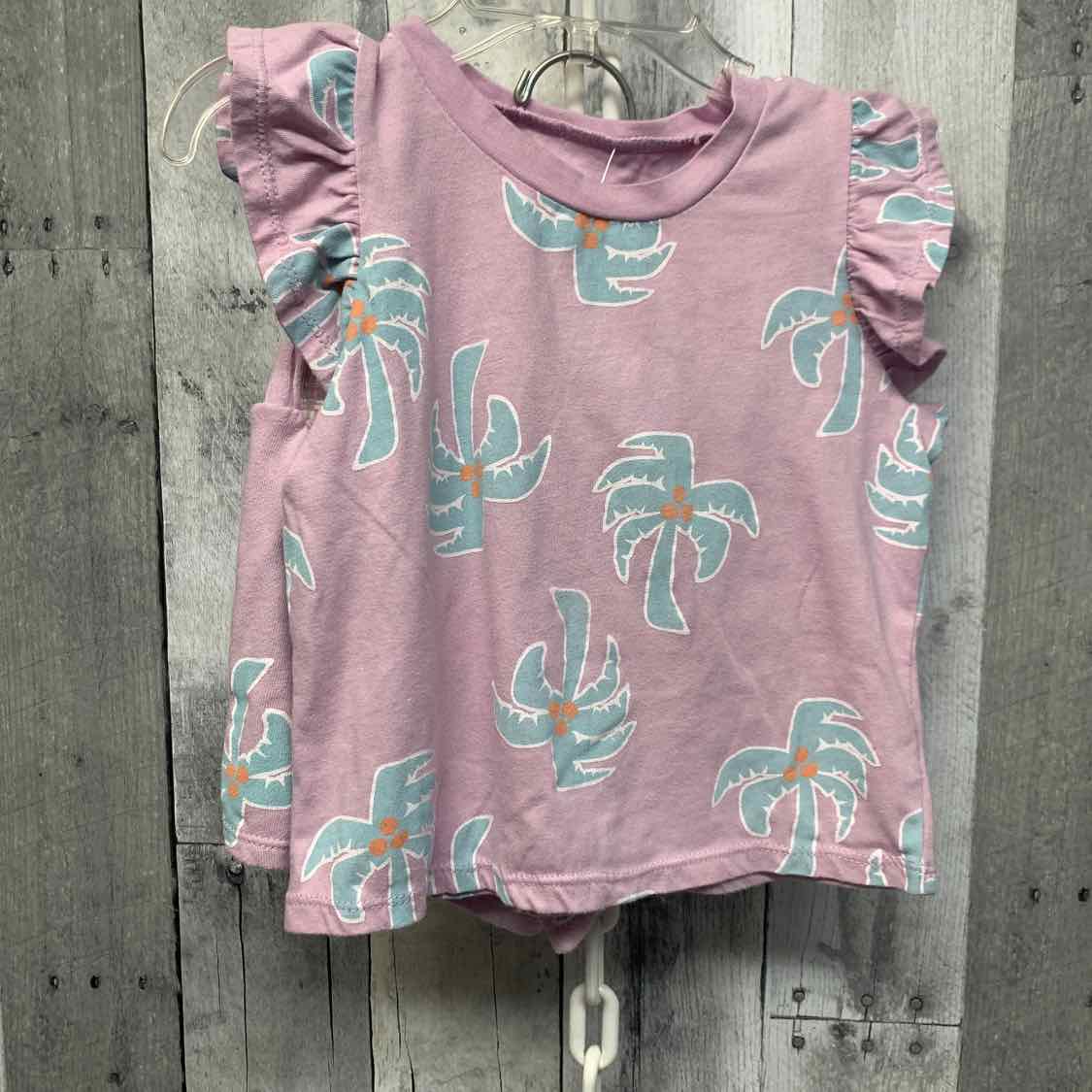 Size 2T Purple Print Grayson Threads Shirt/Shorts - OodlesCB