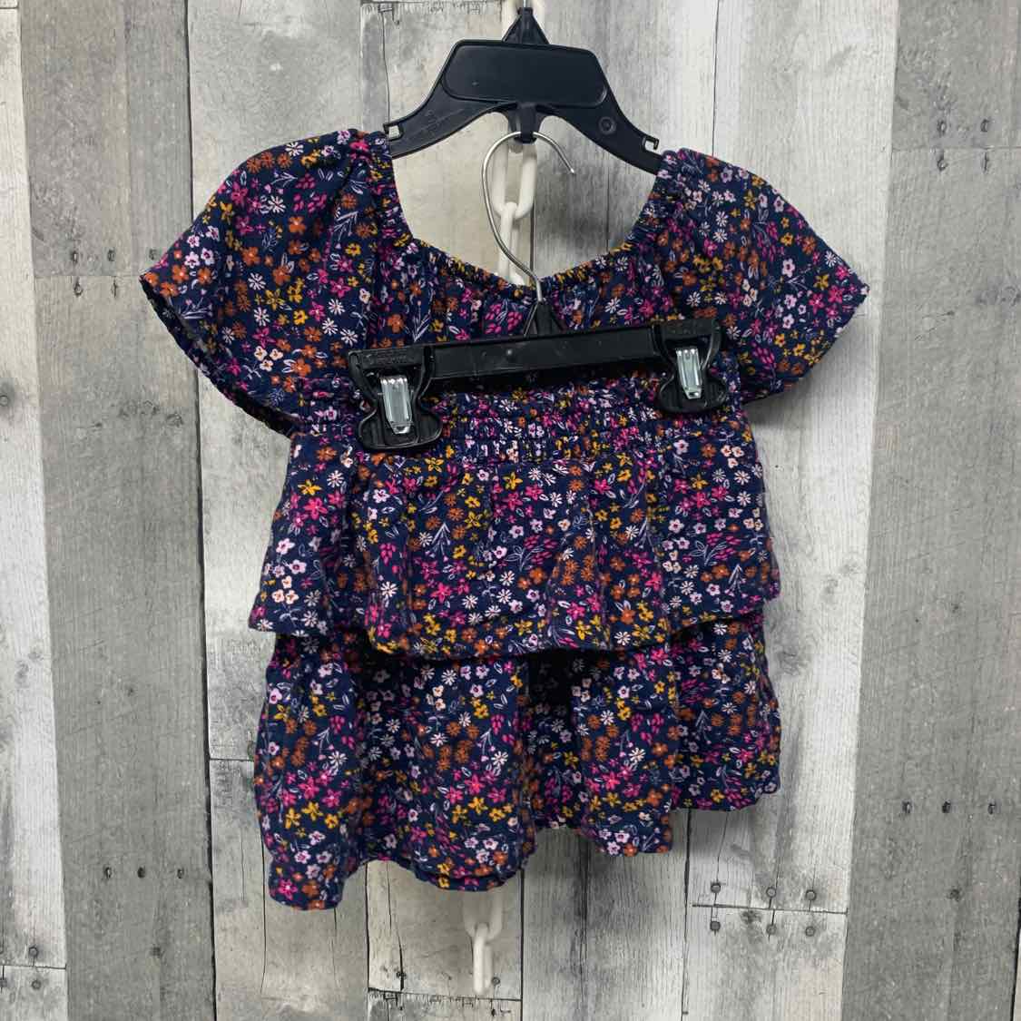 Size 3T Navy Floral Jumping Beans Shirt/Shorts