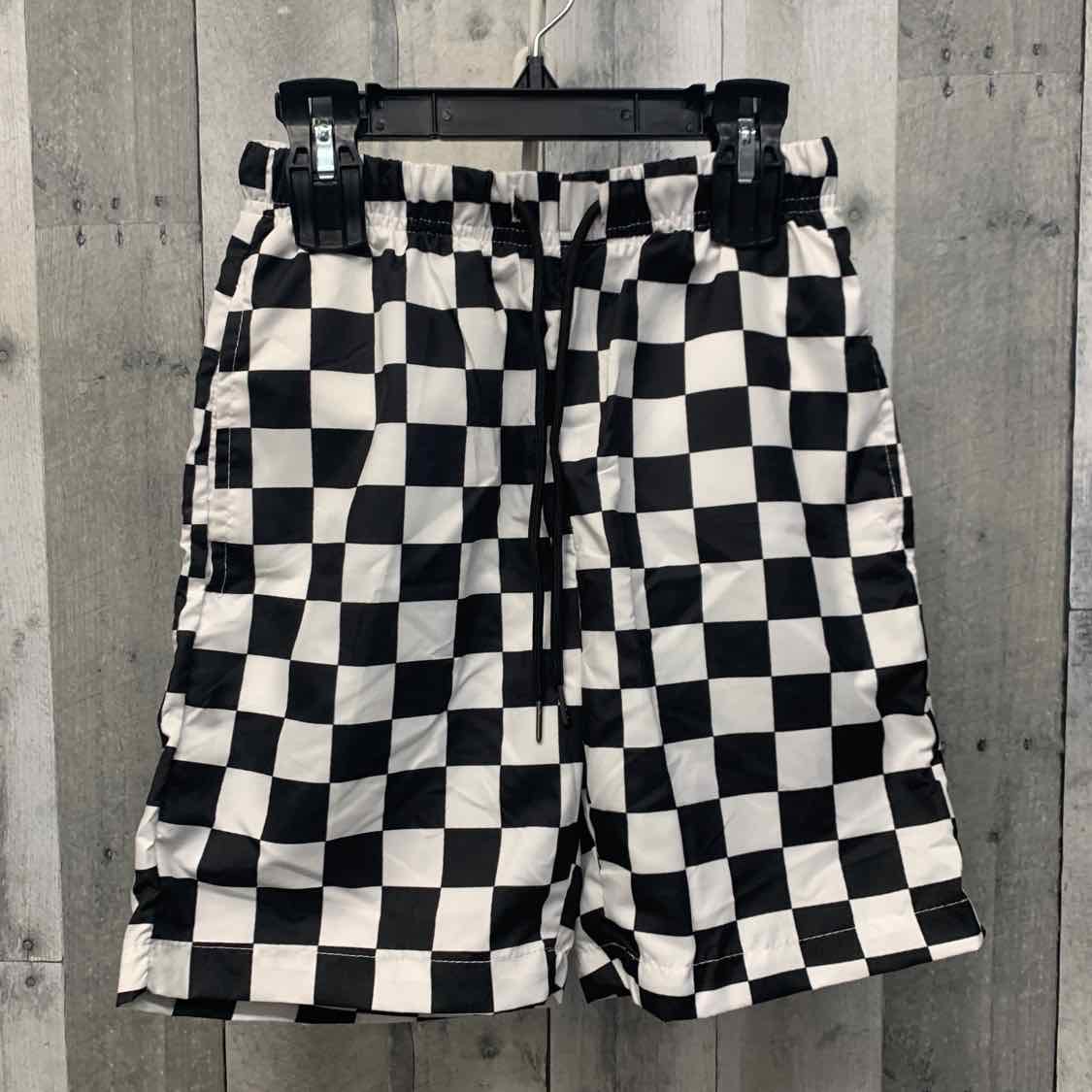 Size Medium White/Black B Brand Swim Trunks