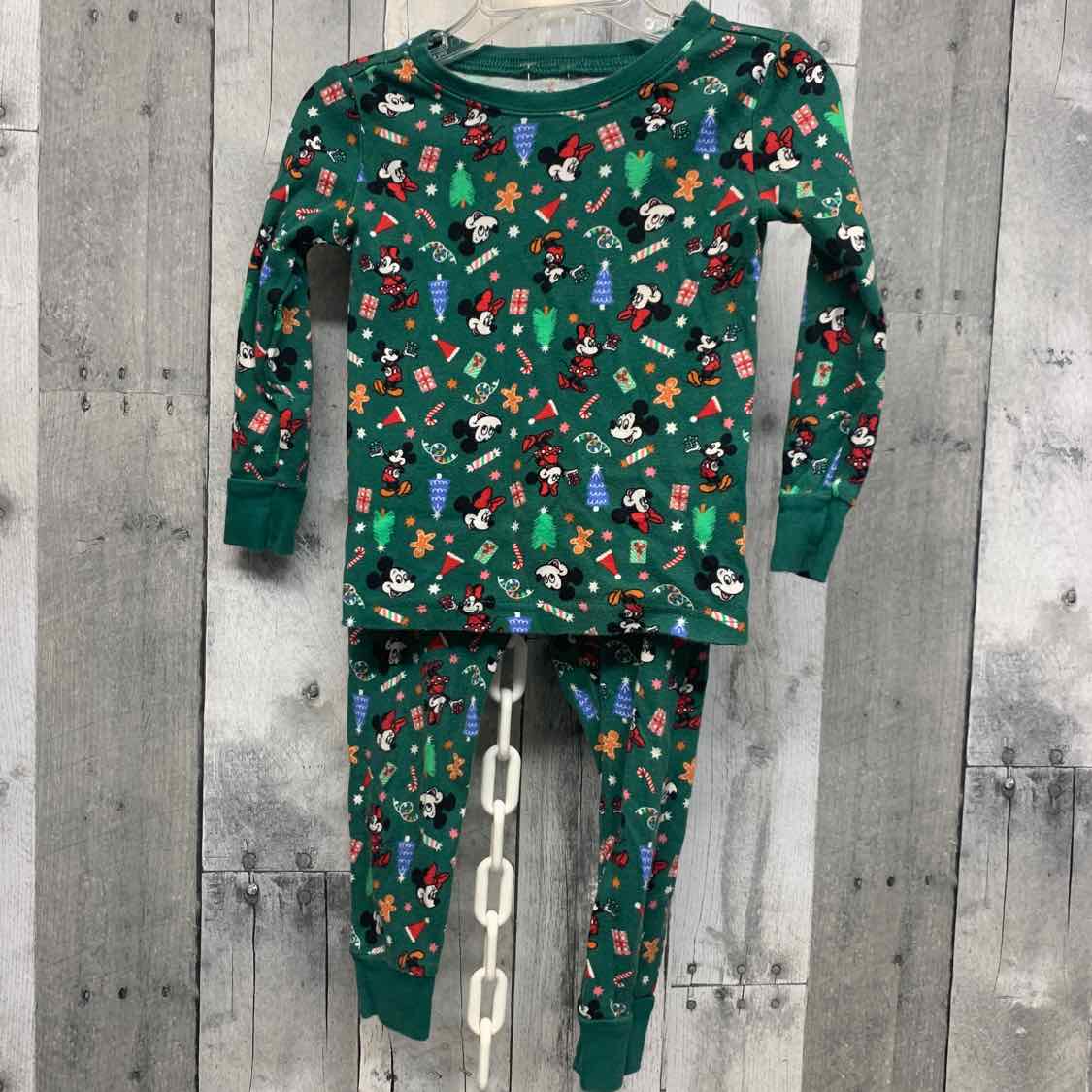 Size 2T Green Print Old Navy 2pc PJs