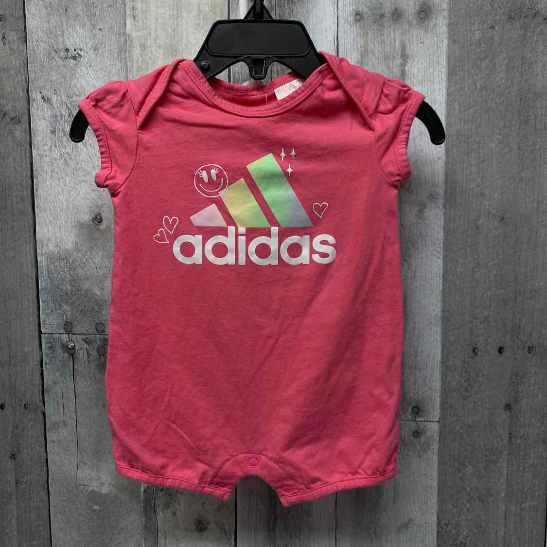 Size 6 Months Pink Graphic Sport Brand Romper - OodlesCB