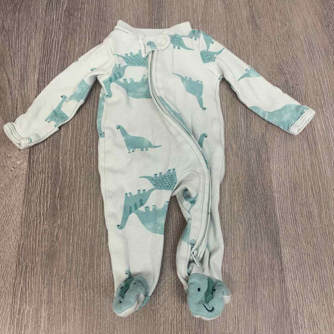 Size Preemie Green/Blue Child of Mine Footy PJs