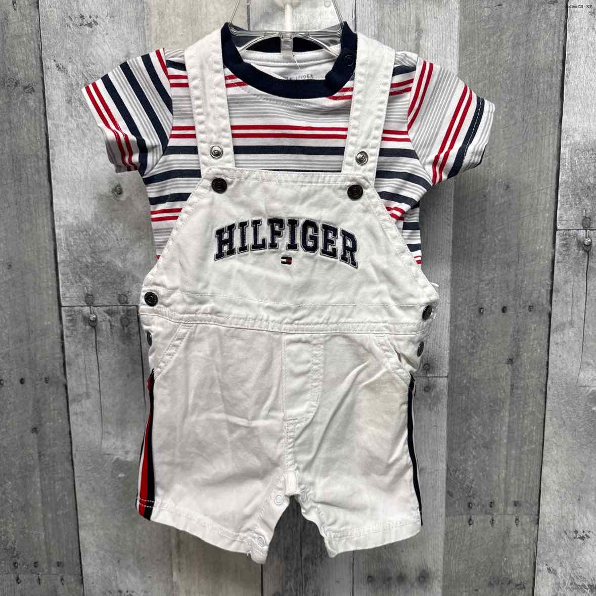 Size 6-9 Months White/Red Tommy Hilfiger Shirt/Shorts