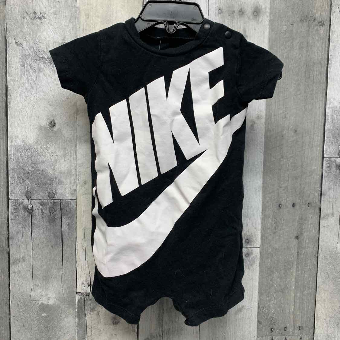 Size 6 Months Black Graphic Sport Brand Romper