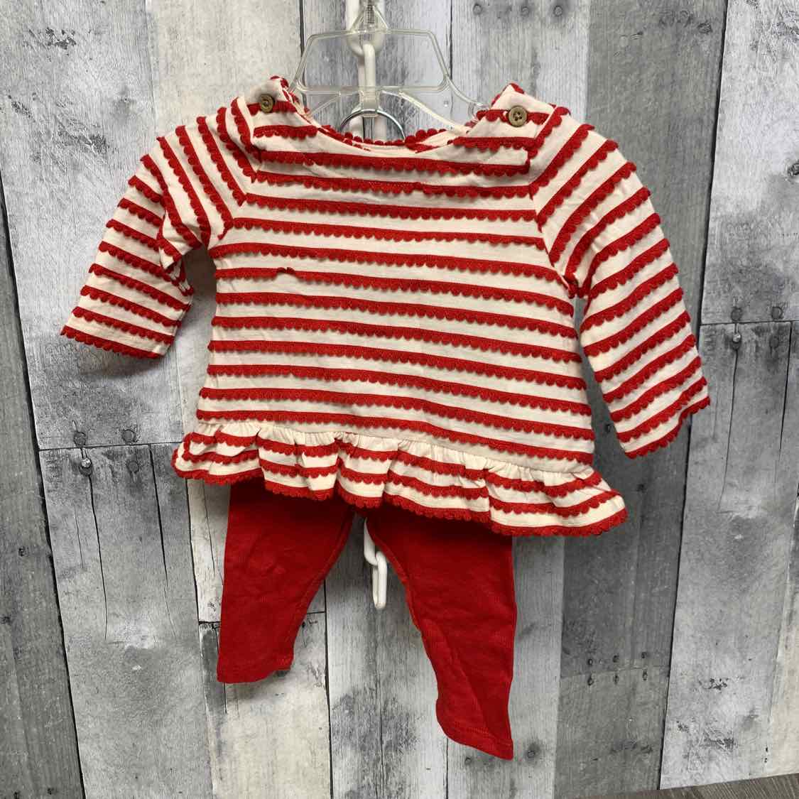 Size 0-3 Months Red/Tan Cloud Island Shirt/Leggings