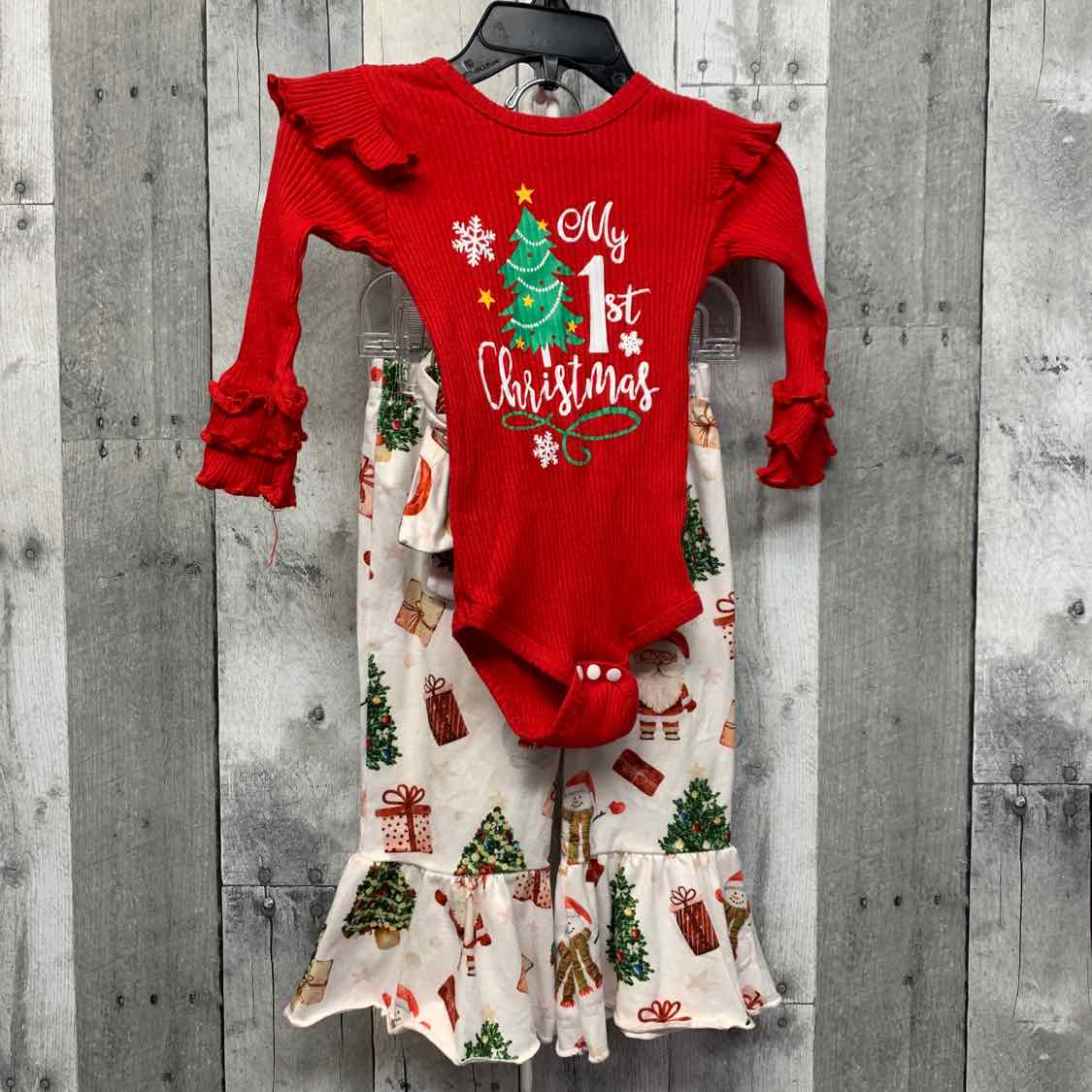 Size 6-9 Months Red/White Shein Shirt/Pants