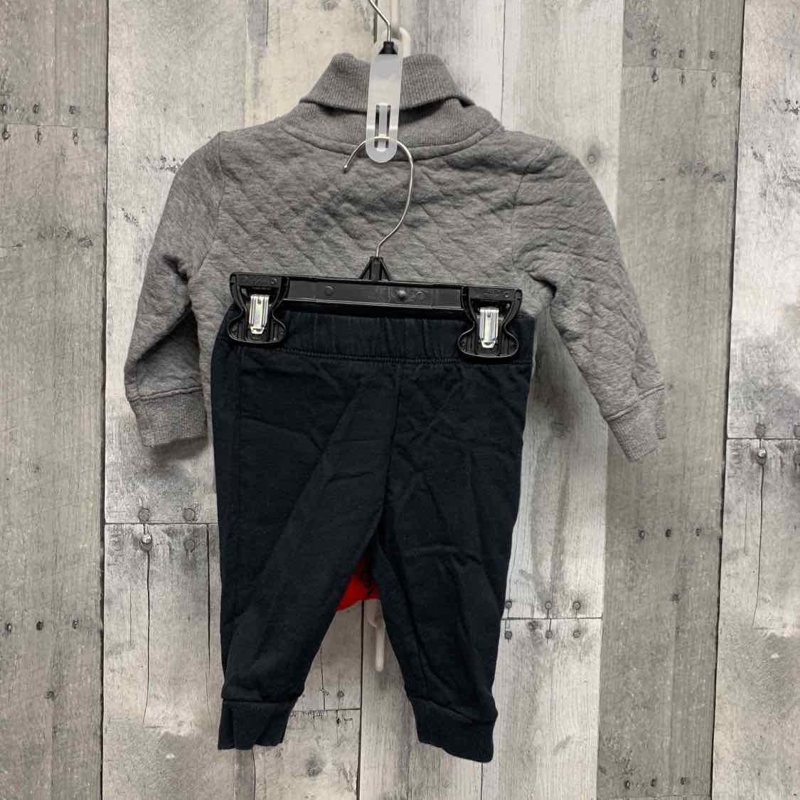 Size 6 Months Gray/Red Carter's Jacket/Pants