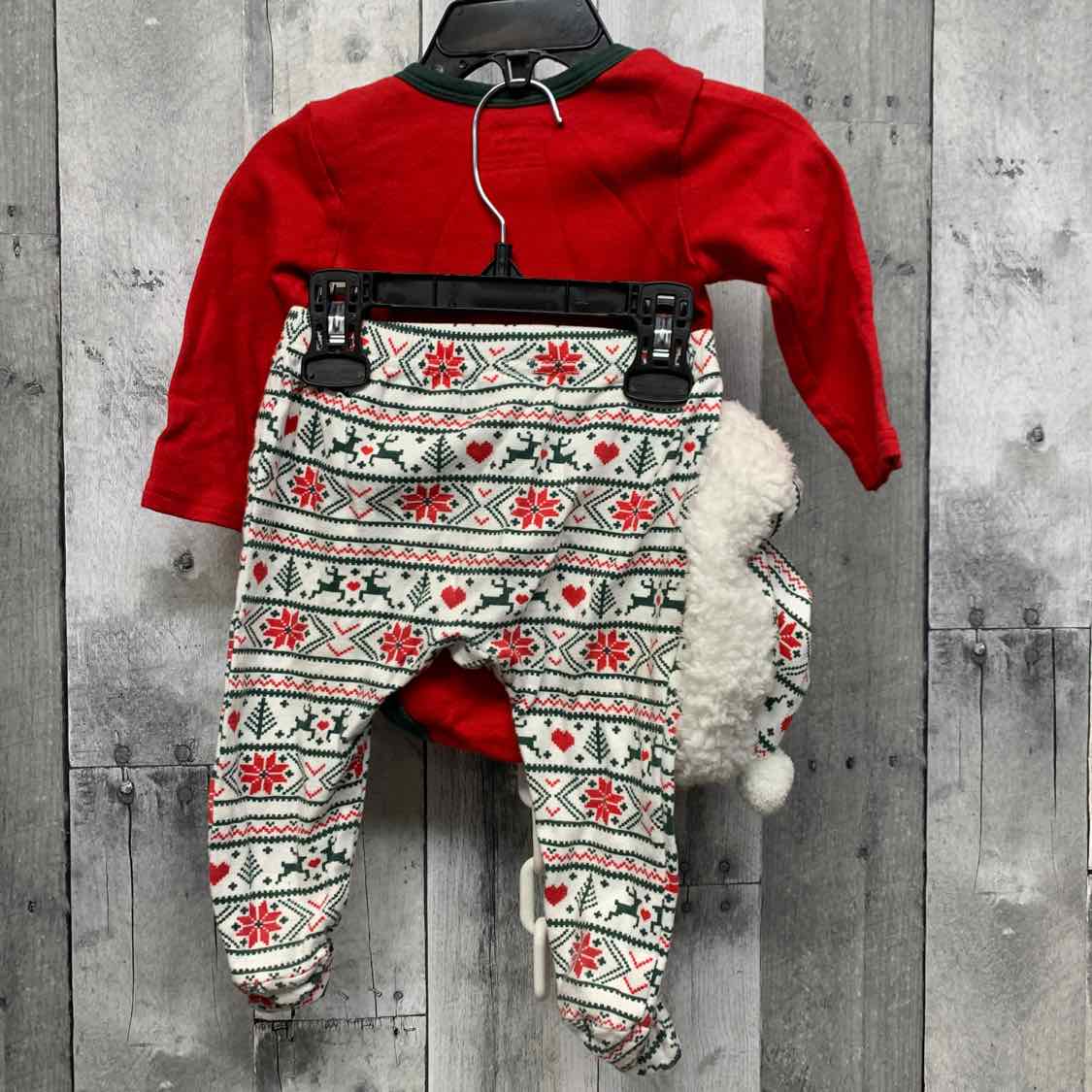 Size 6-9 Months Red/Green Mid Brand Shirt/Pants