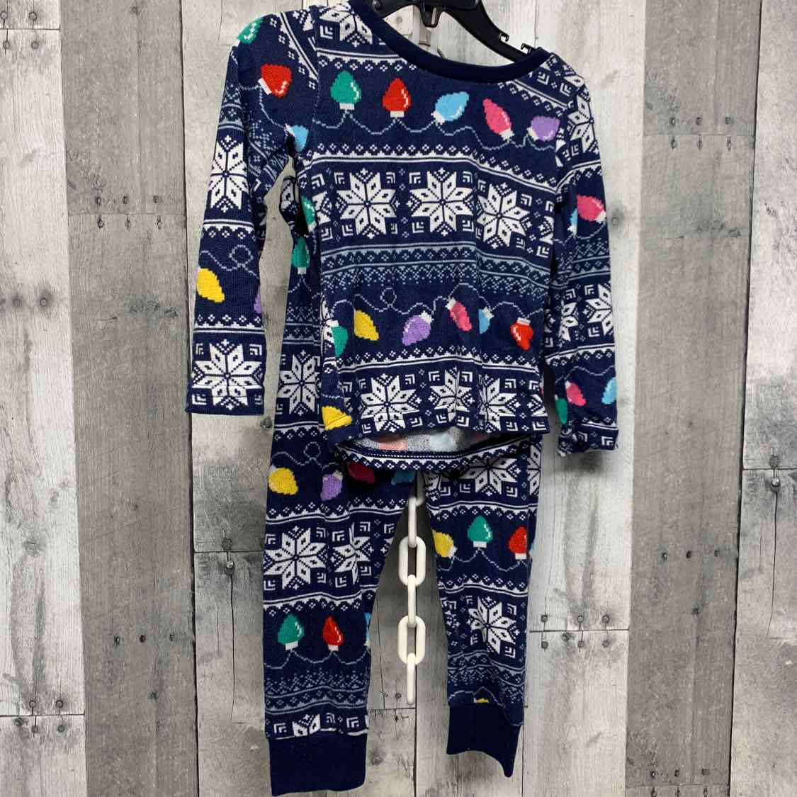 Size 3T Navy Print Mid Brand 2pc PJs