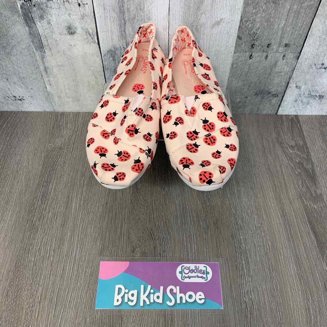 Size 6.5 Pink/Red Toms Sneakers