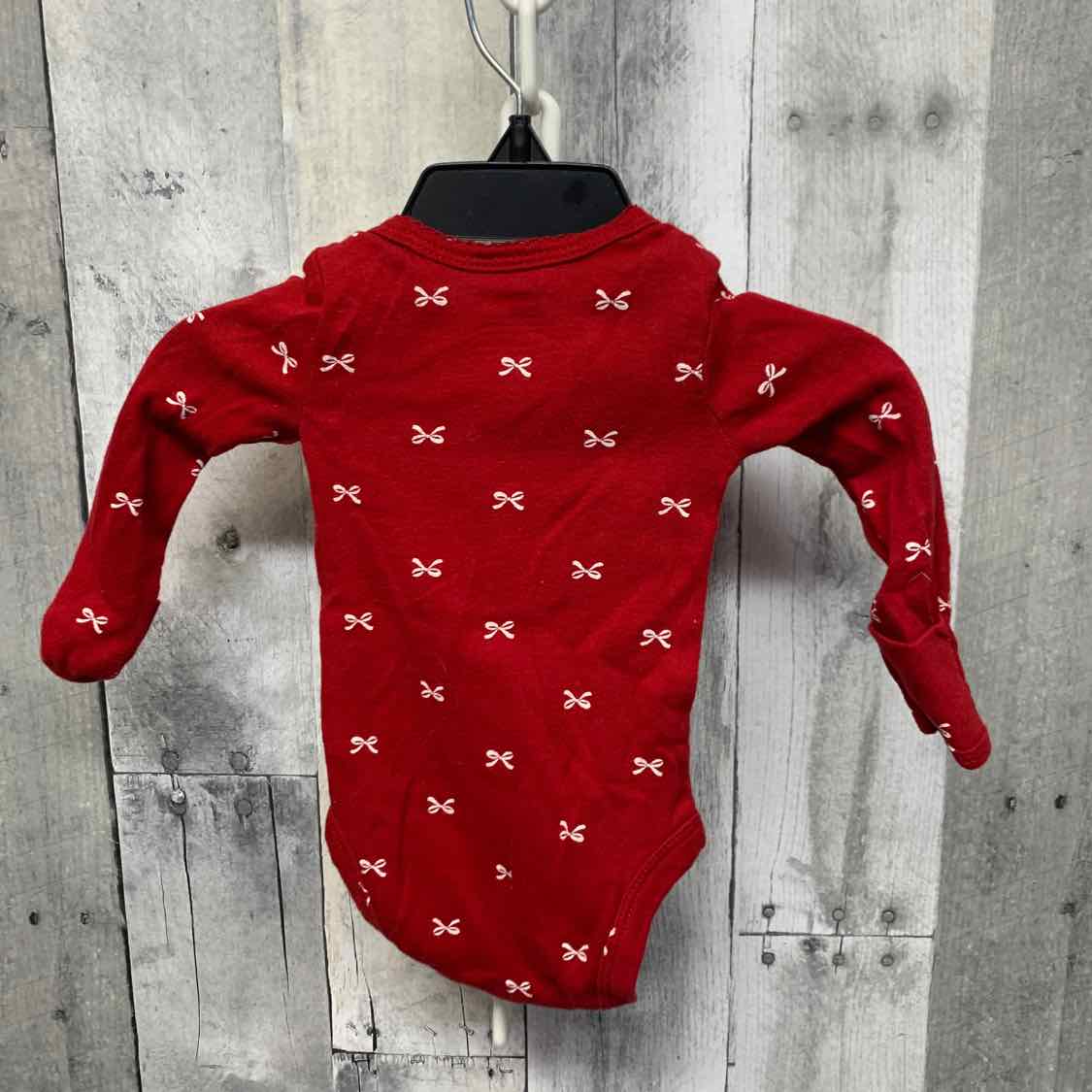 Size Newborn Red Print Carter's Bodysuit