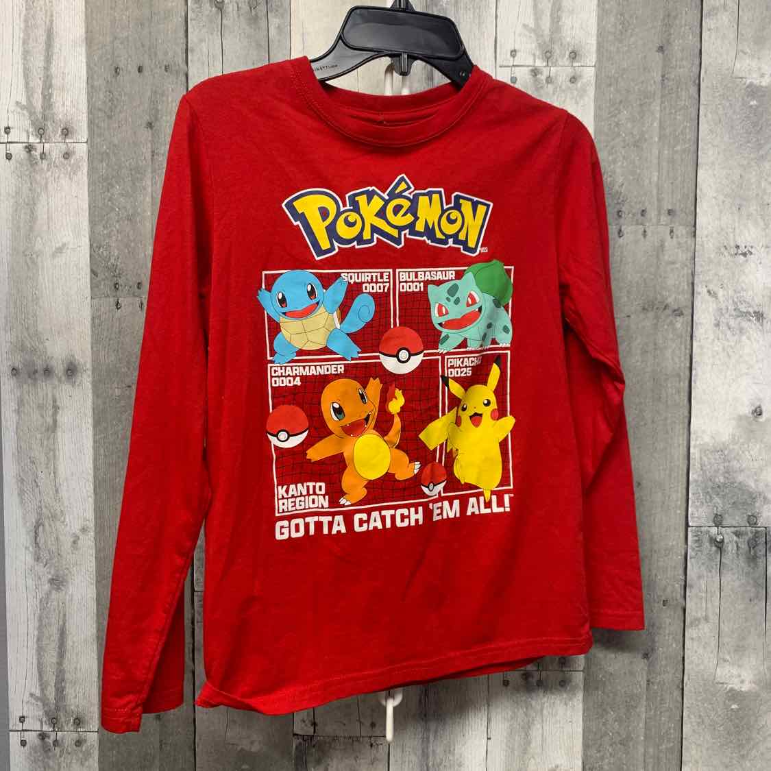 Size Medium Red Graphic Pokemon Long Sleeve Shirt